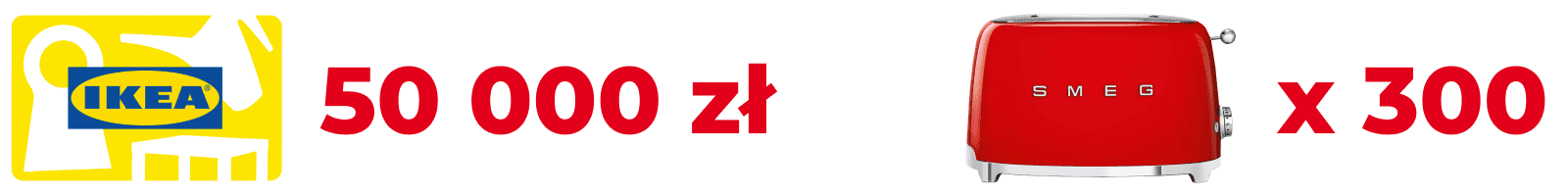 Voucher IKEA 50 000 zł oraz 300 tosterów SMEG