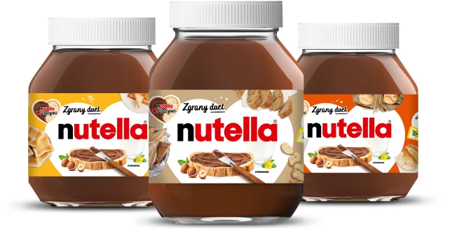 Słoiki kremu NUTELLA® 600 g, 750 g i 825 g